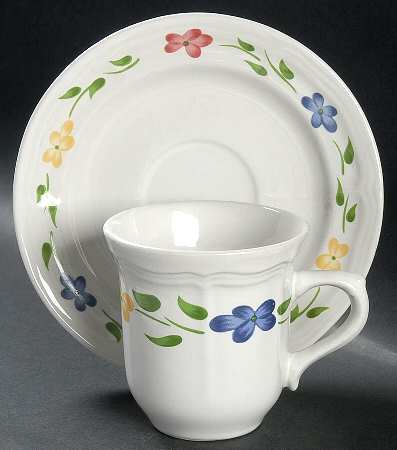 Lorraine Flat Cup & Saucer Set