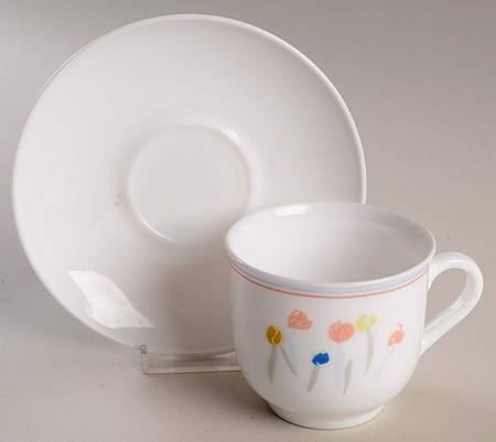 Pastoral Flat Cup & Saucer Set