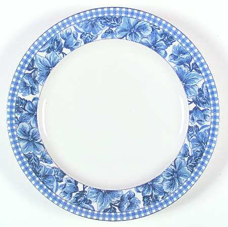 Denim Floral Dinner Plate
