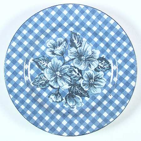 Denim Floral Salad Plate