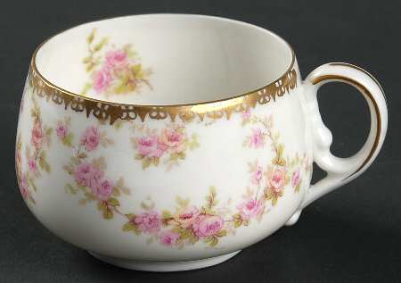 Bridal Rose (Smooth, Gold Edge) Cup for Dessert Plate & Cup Set