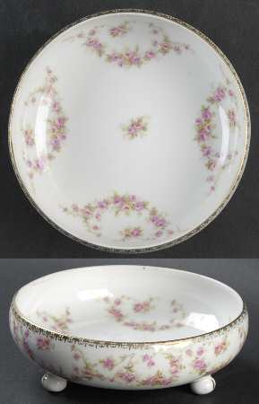 Bridal Rose (Smooth, Gold Edge) Open Candy Dish
