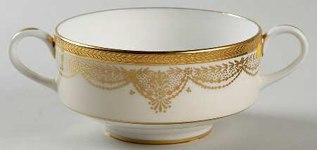 Trafalga Ivory Footed Cream Soup Bowl