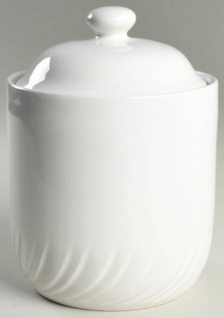White Large Canister & Lid