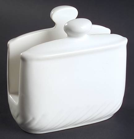 White Napkin Holder