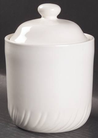 White Medium Canister & Lid