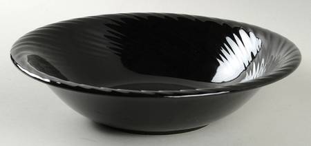 Black 9" Round Vegetable Bowl