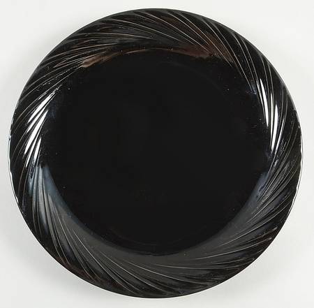 Black Luncheon Plate