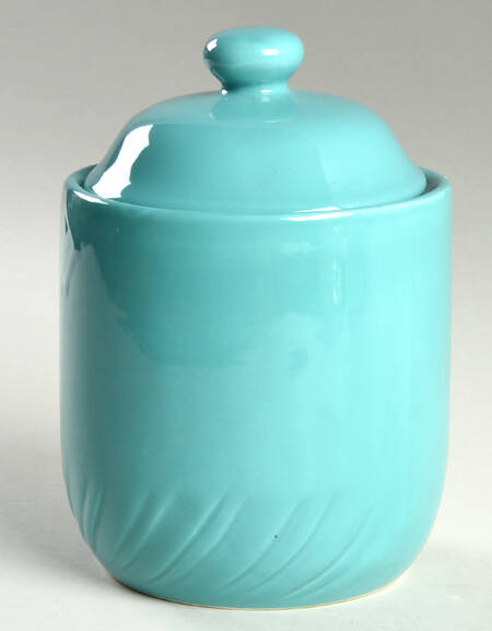 Teal Turquoise Coffee Canister & Lid