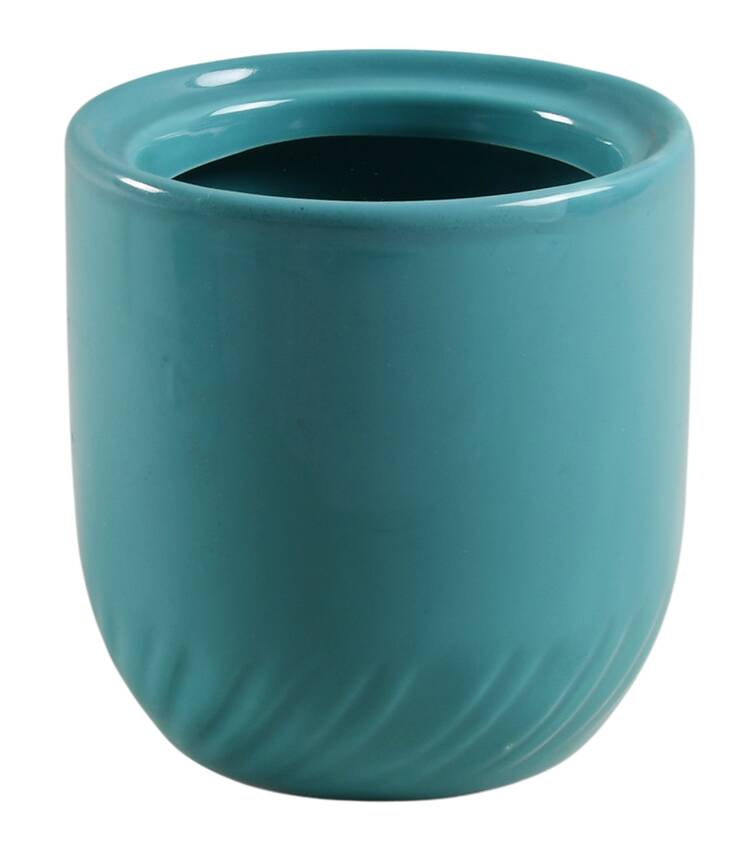 Teal Turquoise Tea Canister No Lid