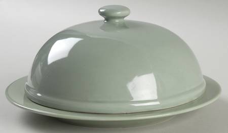 Willow Green Round Covered Butter