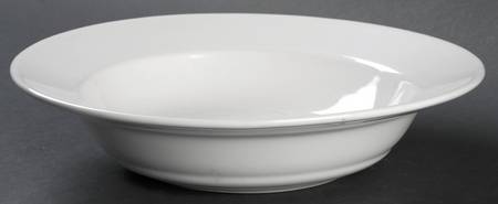 White Large Rim Soup Bowl