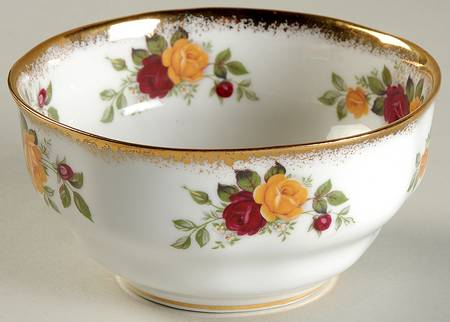 Cottage Roses Open Sugar Bowl