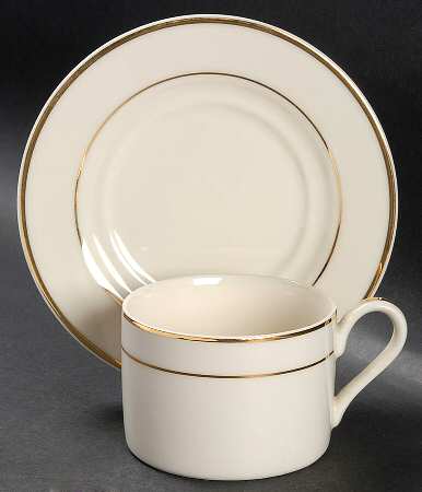 New Elegance Flat Cup & Saucer Set by Alacarte