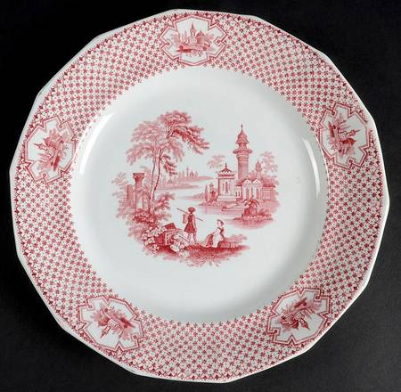 Cyrene Red Octagonal Luncheon Plate