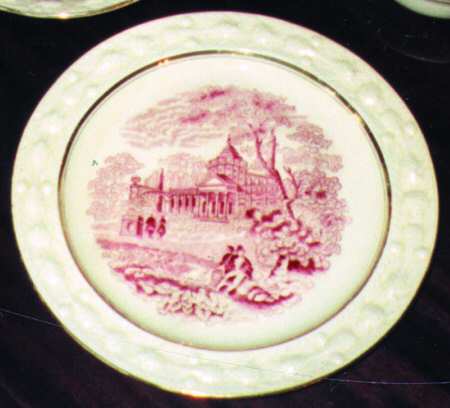 Italian Scenery Pink Salad Plate