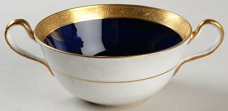 Helene Cobalt (Smooth) Flat Cream Soup Bowl