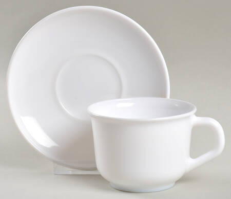 Marly White Footed Cup & Saucer Set