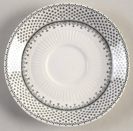 Minuet Black (Older, Wm  Adams Bcskstmp) Saucer for Irish Coffee Cup