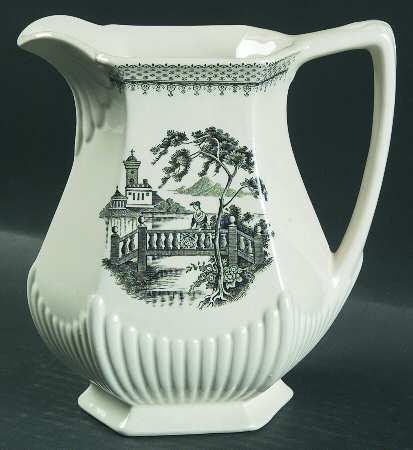 Minuet Black (Older, Wm  Adams Bcskstmp) 32 Oz Pitcher