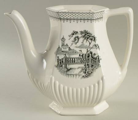 Minuet Black (Older, Wm  Adams Bcskstmp) Coffee Pot No Lid