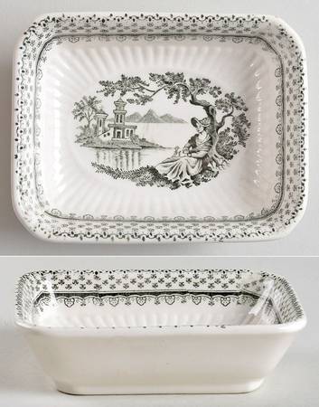 Minuet Black (Older, Wm  Adams Bcskstmp) Small Ashtray