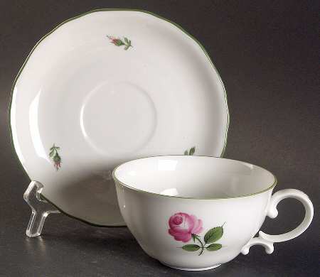 Vienna Rose Flat Cup & Saucer Set