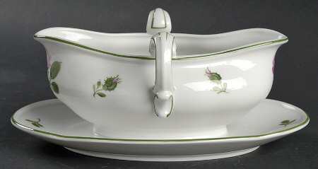 Vienna Rose Gravy Boat with Attached Underplate