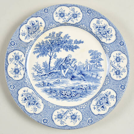 Blue Lawnton Salad Plate
