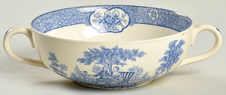 Blue Lawnton Cream Soup Bowl