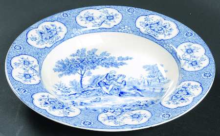 Blue Lawnton Rim Soup Bowl