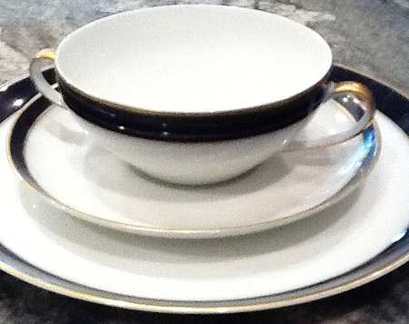 ARZ63 Flat Cream Soup Bowl & Saucer Set