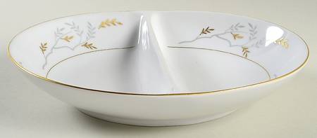 Woodmere 10" Oval Divided Vegetable Bowl