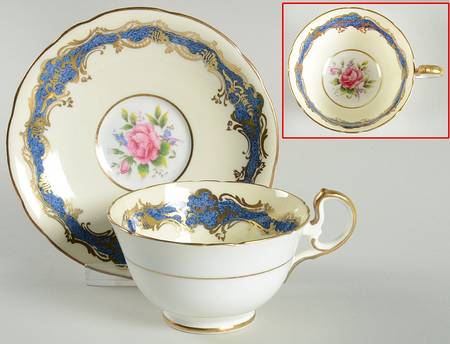 Buckingham Cobalt Footed Cup & Saucer Set