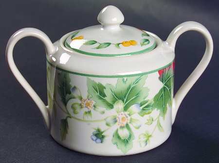 Country Fruit Sugar Bowl & Lid