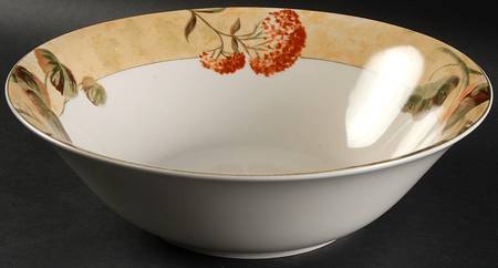 Asian Antique 10" Round Vegetable Bowl