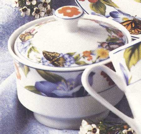 Butterfly Sugar Bowl & Lid