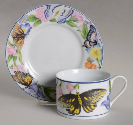 Butterfly Flat Cup & Saucer Set
