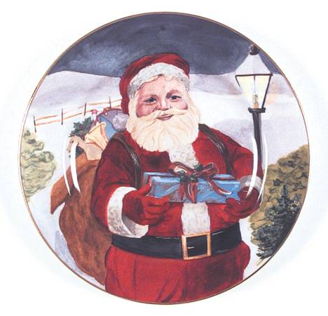 Santa Salad/Dessert Plate by American Atelier