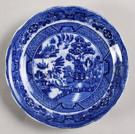 Willow Blue (Scalloped) Saucer for Flat Cup