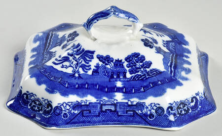 Willow Blue (Scalloped) Lid for Rectangular Vegetable
