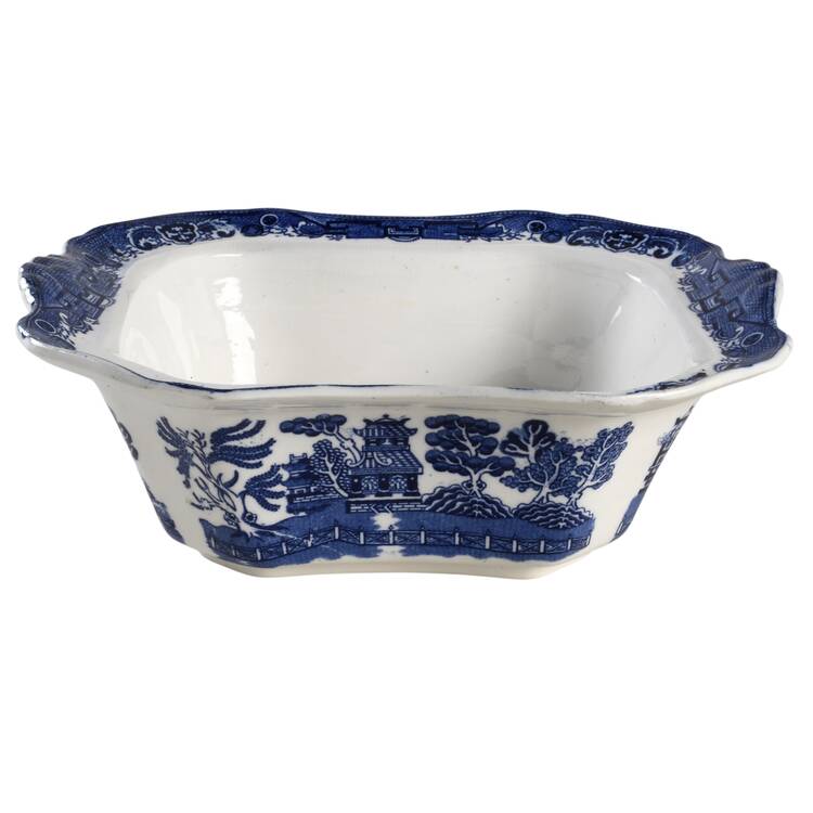 Willow Blue (Scalloped) Rectangular Vegetable No Lid