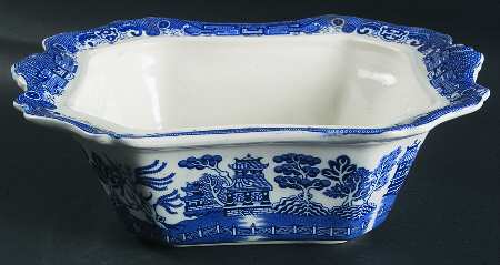 Willow Blue (Scalloped) Oval Tureen No Lid