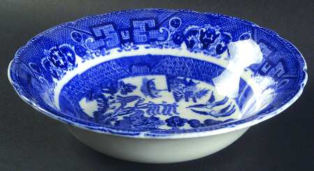 Willow Blue (Scalloped) 8" Round Vegetable Bowl
