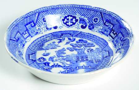 Willow Blue (Scalloped) Fruit/Dessert (Sauce) Bowl