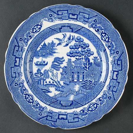 Willow Blue (Scalloped) Luncheon Plate