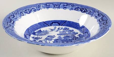Willow Blue (Scalloped) 10" Round Vegetable Bowl