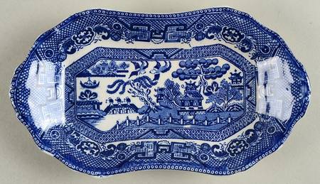 Willow Blue (Scalloped) Relish/Gravy Underplate