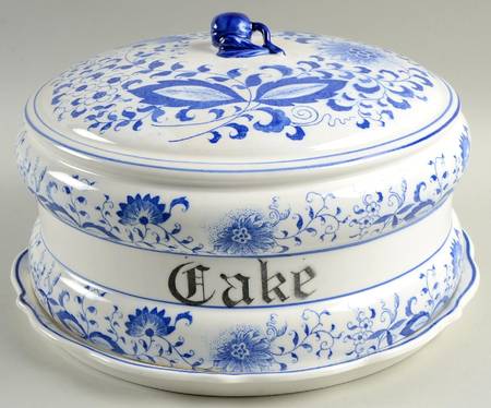 Blue Onion Dome for Large Covered Cake Plate
