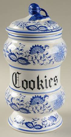 Blue Onion Cookie Jar & Lid